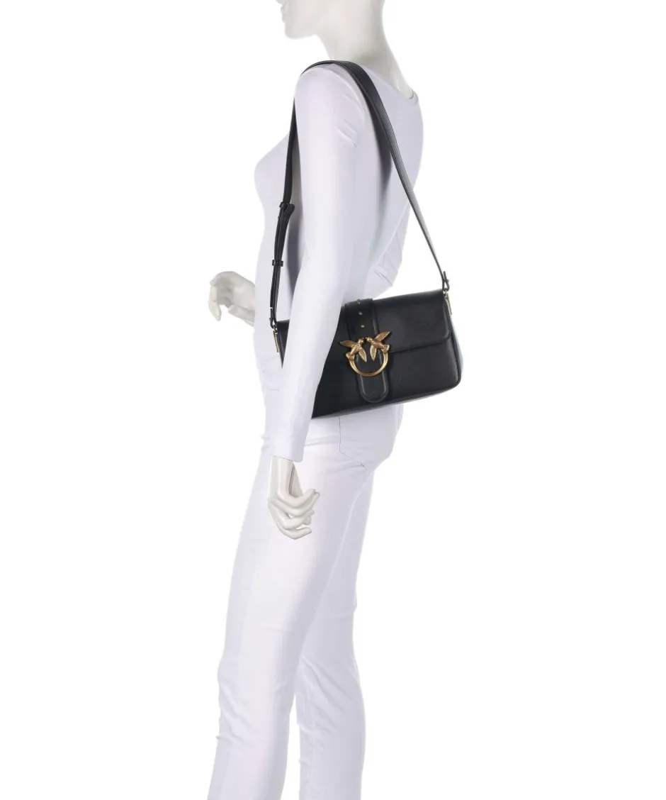 Pinko Shoulder Bags|Crossbody Bags-Love One Classic Slouchy Shoulder bag fine grain cow leather