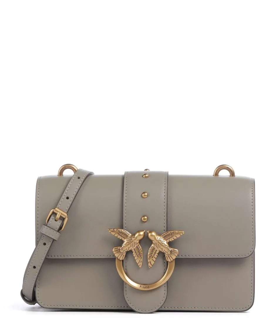 Pinko Crossbody Bags-Love One Mini Crossbody bag softly grained calfskin