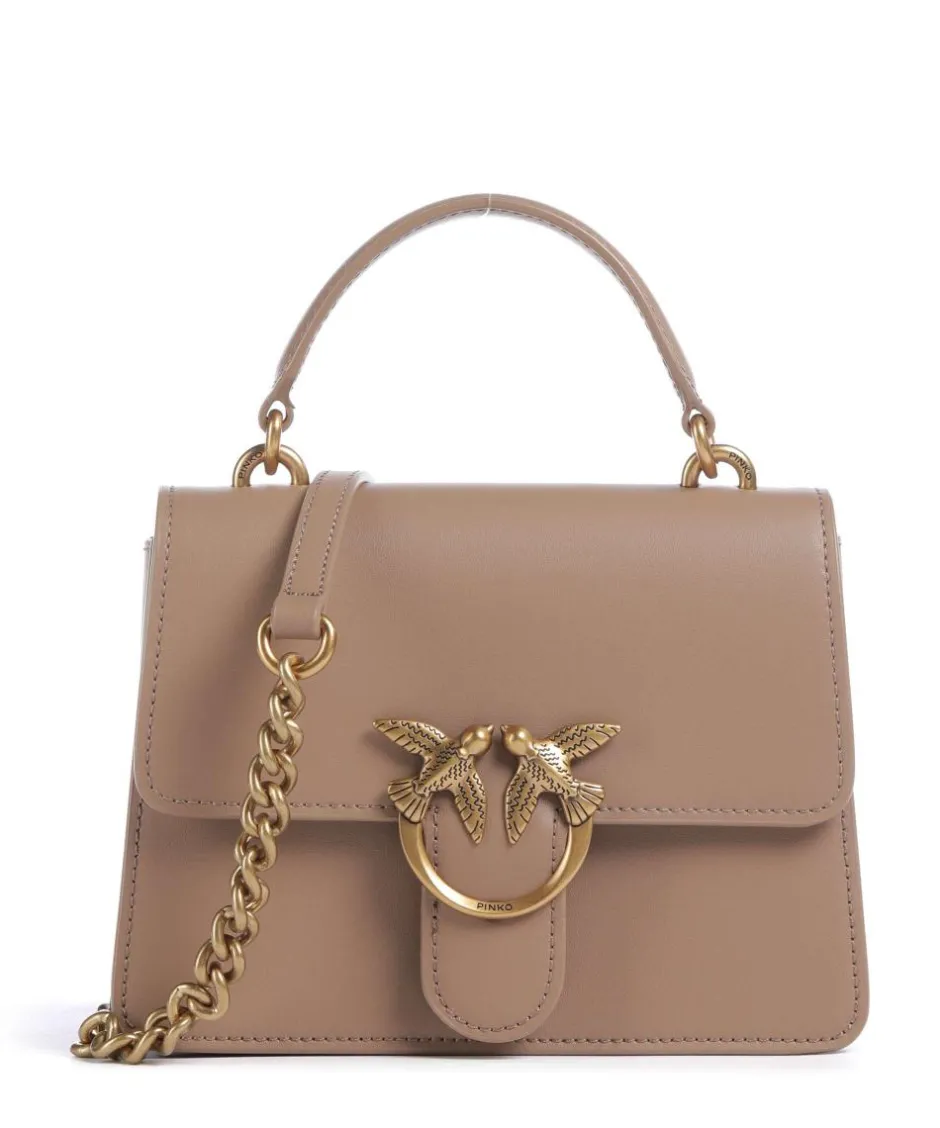 Pinko Handbags|Crossbody Bags-Love One Mini Crossbody bag fine grain cow leather