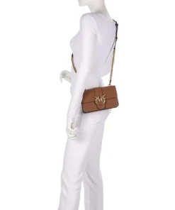 Pinko Crossbody Bags-Love One Mini Crossbody bag softly grained calfskin