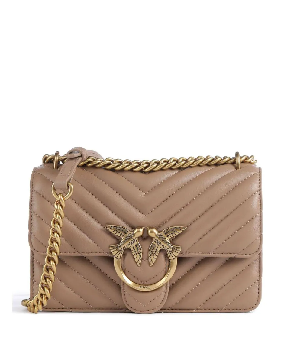 Pinko Shoulder Bags|Crossbody Bags-Love One Mini Shoulder bag fine grain leather