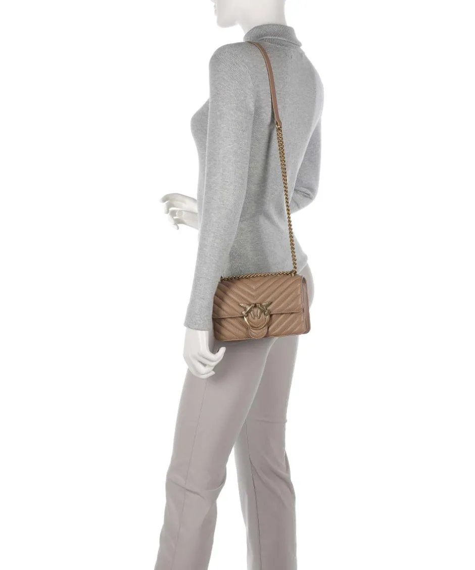 Pinko Shoulder Bags|Crossbody Bags-Love One Mini Shoulder bag fine grain leather