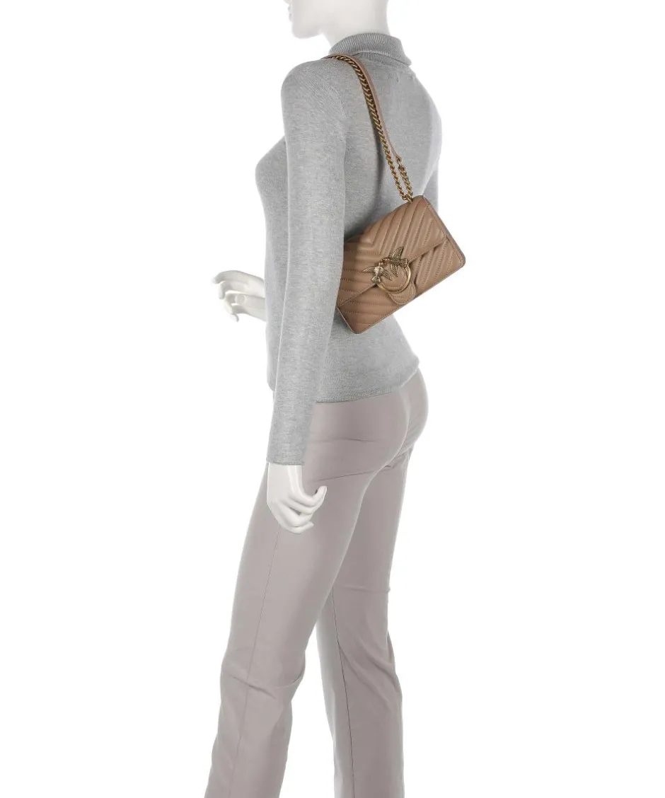 Pinko Shoulder Bags|Crossbody Bags-Love One Mini Shoulder bag fine grain leather
