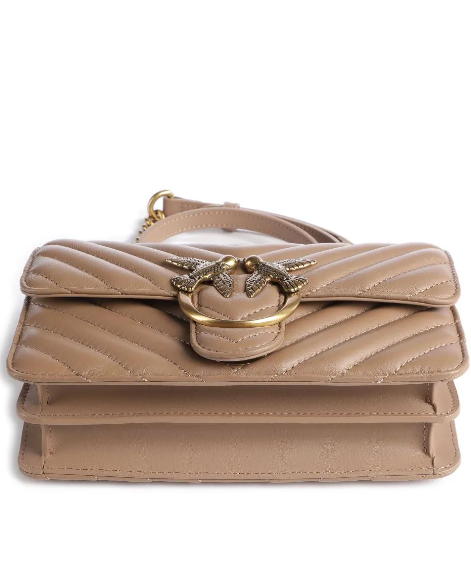 Pinko Shoulder Bags|Crossbody Bags-Love One Mini Shoulder bag fine grain leather