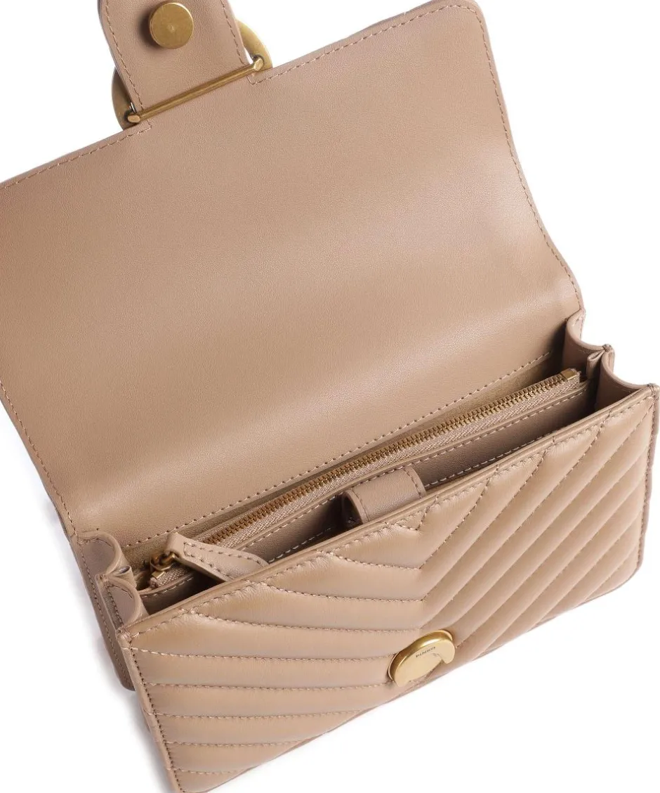 Pinko Shoulder Bags|Crossbody Bags-Love One Mini Shoulder bag fine grain leather