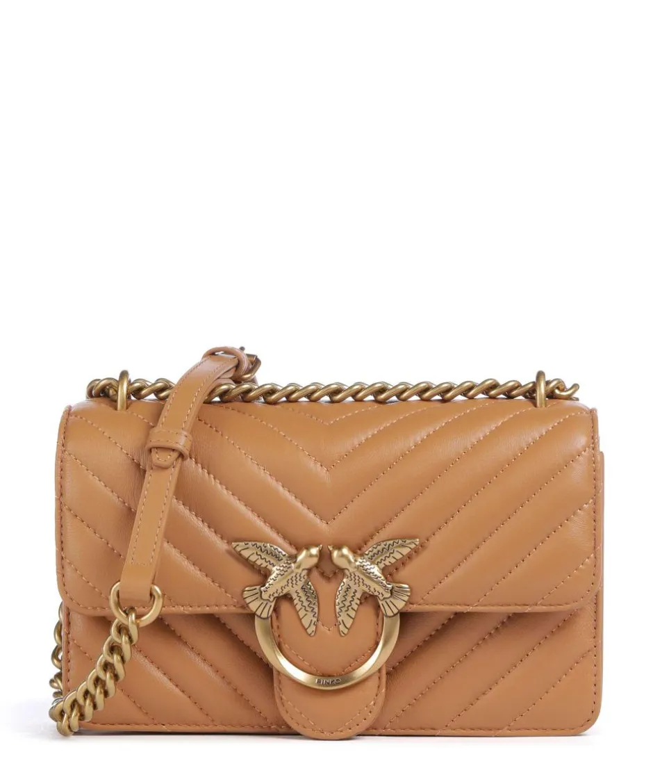 Pinko Shoulder Bags|Crossbody Bags-Love One Mini Shoulder bag fine grain leather