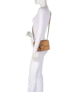 Pinko Shoulder Bags|Crossbody Bags-Love One Mini Shoulder bag fine grain leather