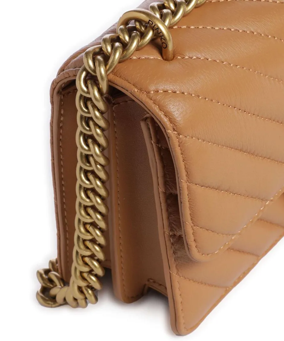 Pinko Shoulder Bags|Crossbody Bags-Love One Mini Shoulder bag fine grain leather