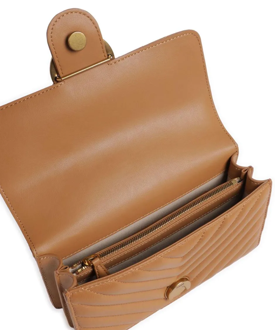Pinko Shoulder Bags|Crossbody Bags-Love One Mini Shoulder bag fine grain leather