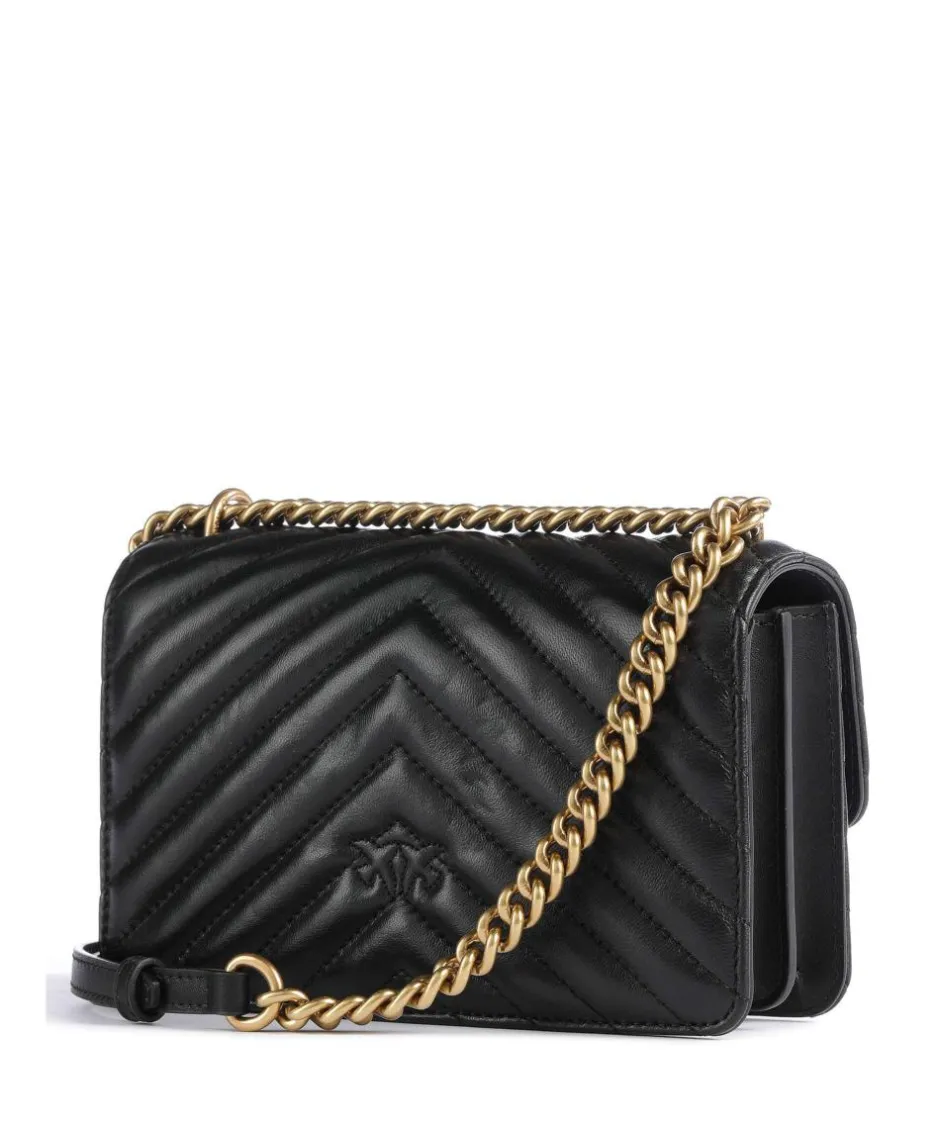 Pinko Shoulder Bags|Crossbody Bags-Love One Mini Shoulder bag fine grain leather