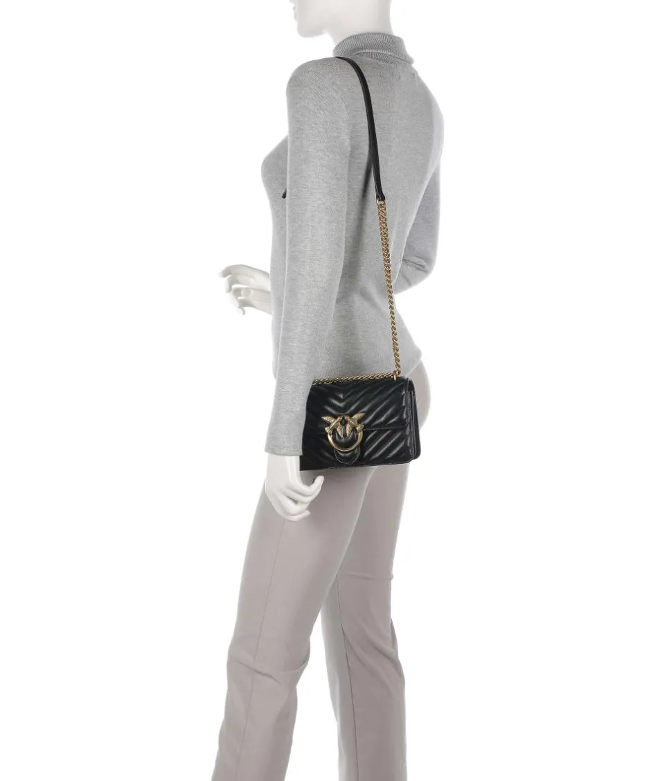 Pinko Shoulder Bags|Crossbody Bags-Love One Mini Shoulder bag fine grain leather
