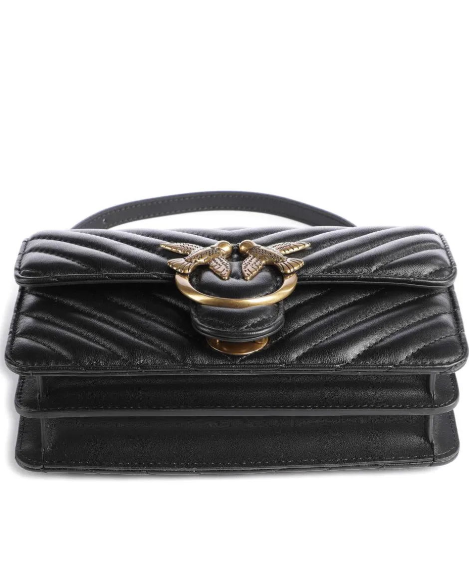 Pinko Shoulder Bags|Crossbody Bags-Love One Mini Shoulder bag fine grain leather
