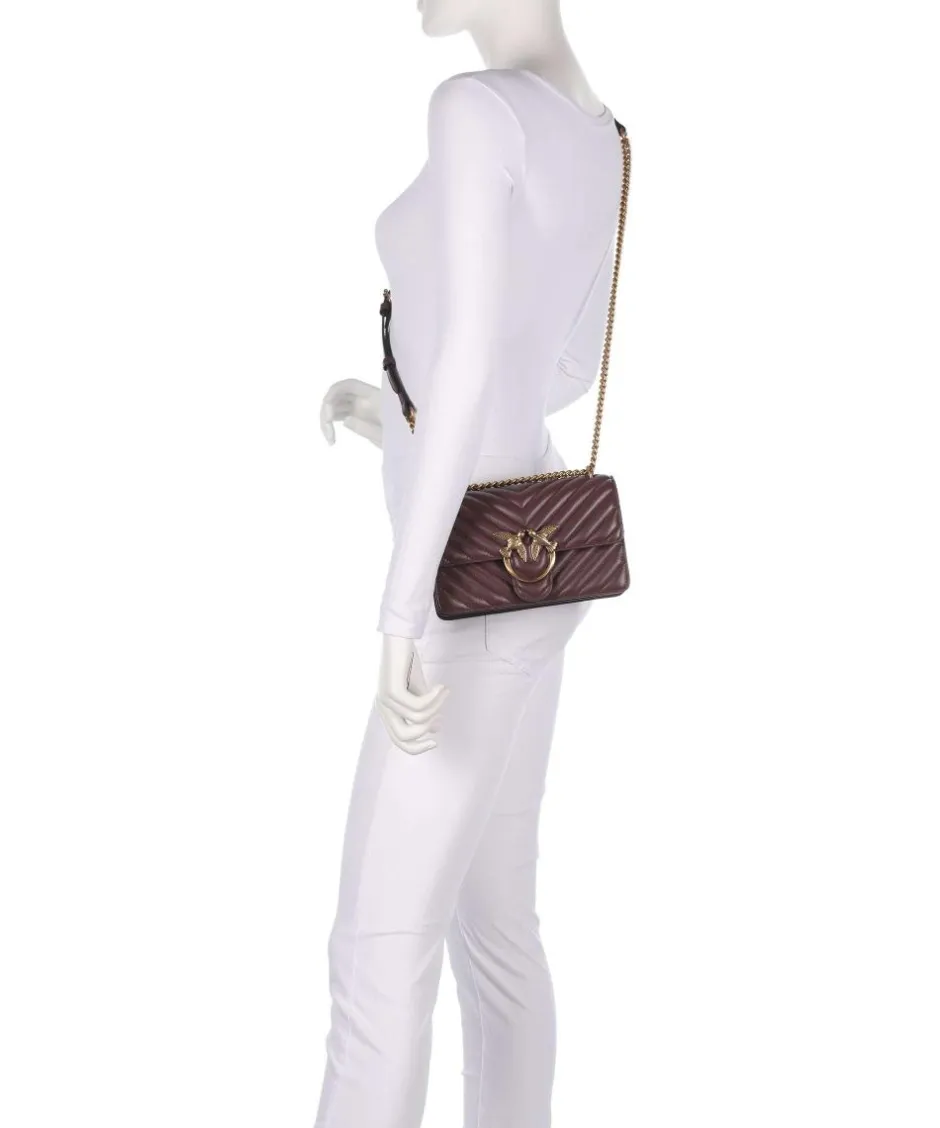 Pinko Shoulder Bags|Crossbody Bags-Love One Mini Shoulder bag fine grain leather