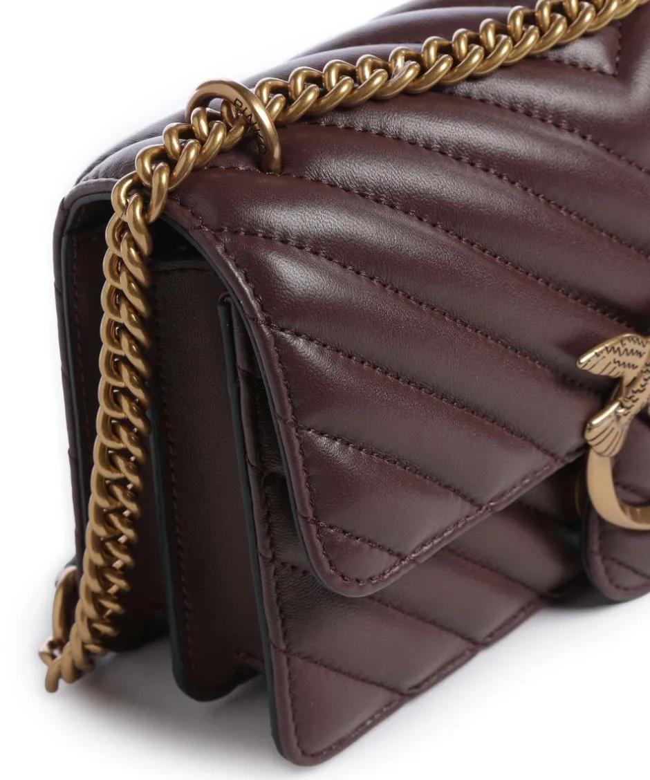Pinko Shoulder Bags|Crossbody Bags-Love One Mini Shoulder bag fine grain leather