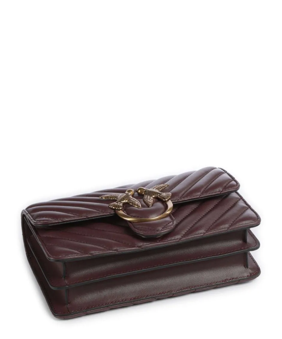 Pinko Shoulder Bags|Crossbody Bags-Love One Mini Shoulder bag fine grain leather