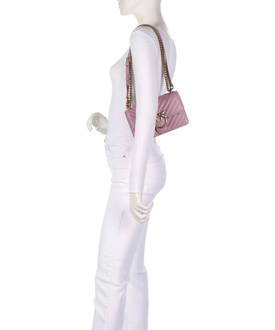Pinko Shoulder Bags|Crossbody Bags-Love One Mini Shoulder bag fine grain leather