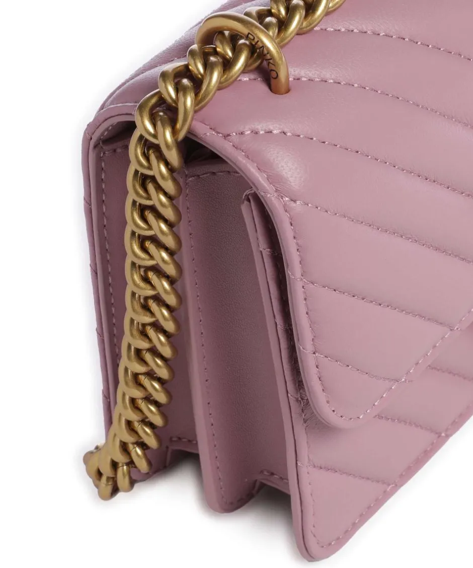 Pinko Shoulder Bags|Crossbody Bags-Love One Mini Shoulder bag fine grain leather