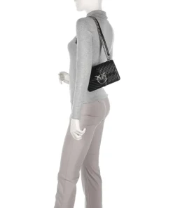 Pinko Shoulder Bags|Crossbody Bags-Love One Mini Shoulder bag fine grain leather