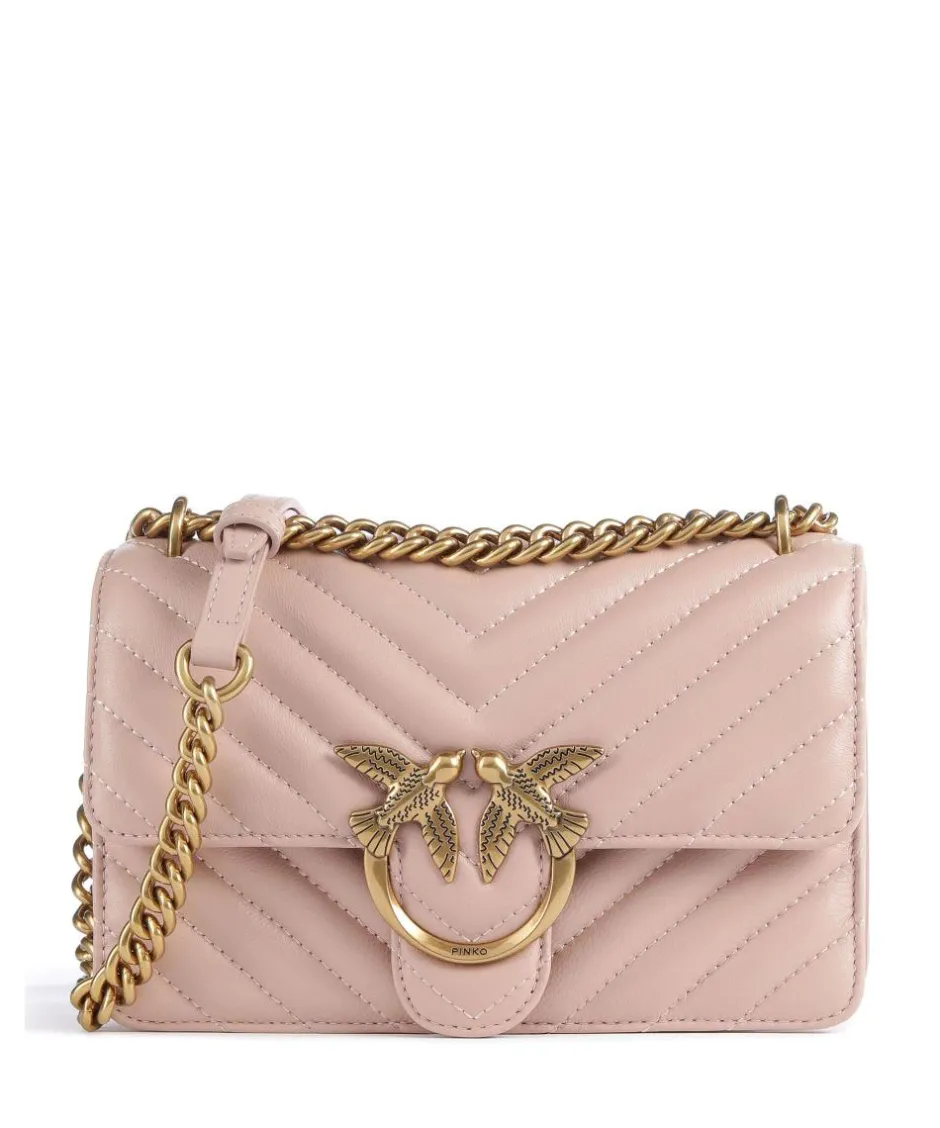 Pinko Shoulder Bags|Crossbody Bags-Love One Mini Shoulder bag fine grain leather