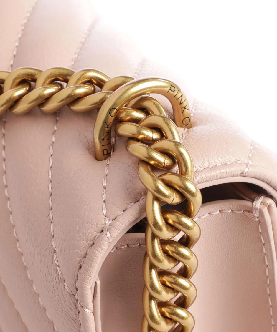 Pinko Shoulder Bags|Crossbody Bags-Love One Mini Shoulder bag fine grain leather