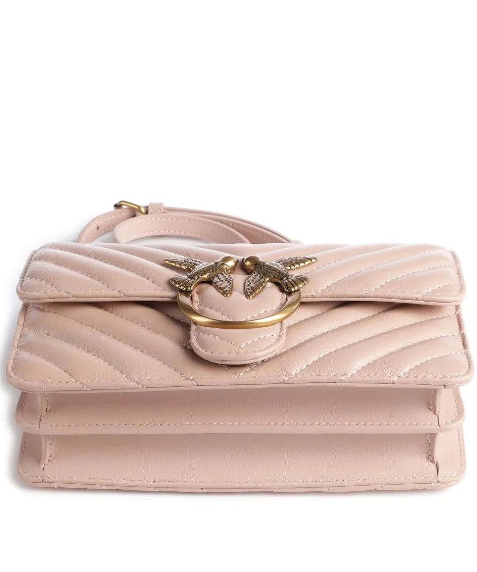 Pinko Shoulder Bags|Crossbody Bags-Love One Mini Shoulder bag fine grain leather