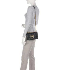 Pinko Shoulder Bags|Crossbody Bags-Love One Mini Shoulder bag embossed leather