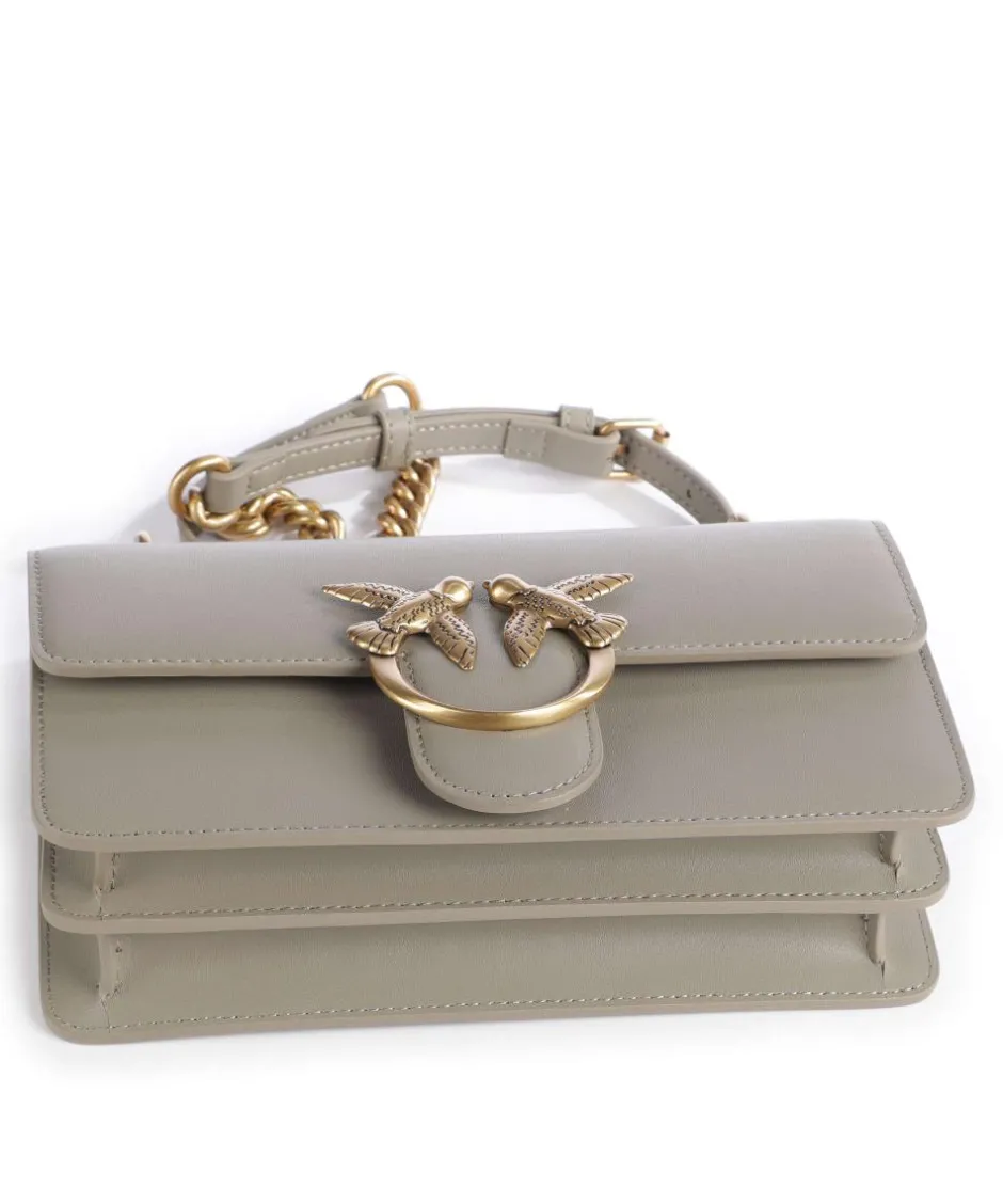 Pinko Shoulder Bags|Crossbody Bags-Love One Mini Shoulder bag fine grain cow leather