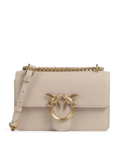 Pinko Shoulder Bags|Crossbody Bags-Love One Mini Shoulder bag fine grain cow leather