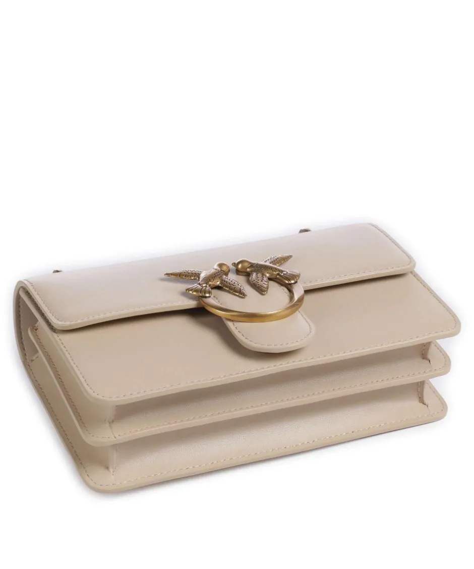 Pinko Shoulder Bags|Crossbody Bags-Love One Mini Shoulder bag fine grain cow leather
