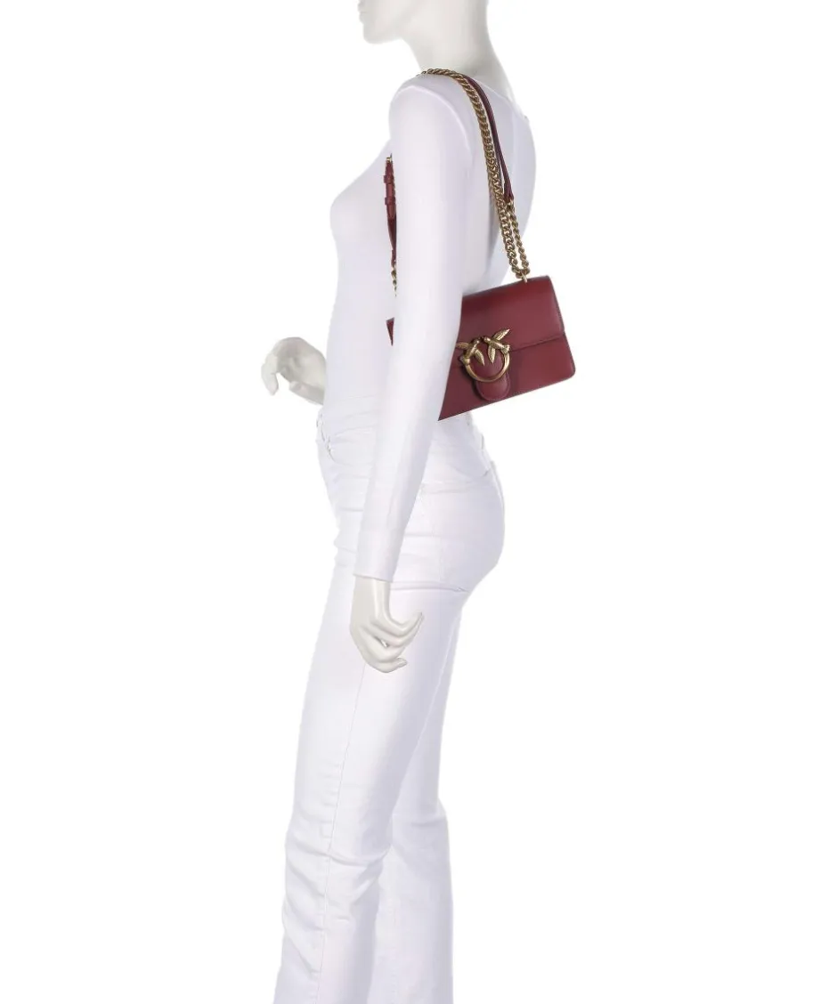 Pinko Shoulder Bags|Crossbody Bags-Love One Mini Shoulder bag fine grain cow leather