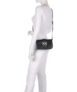 Pinko Shoulder Bags|Crossbody Bags-Love One Mini Slouchy Shoulder bag softly grained calfskin