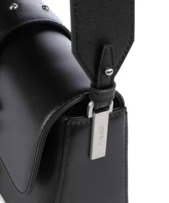 Pinko Shoulder Bags|Crossbody Bags-Love One Mini Slouchy Shoulder bag softly grained calfskin