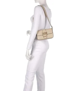 Pinko Shoulder Bags|Crossbody Bags-Love One Mini Slouchy Shoulder bag softly grained calfskin