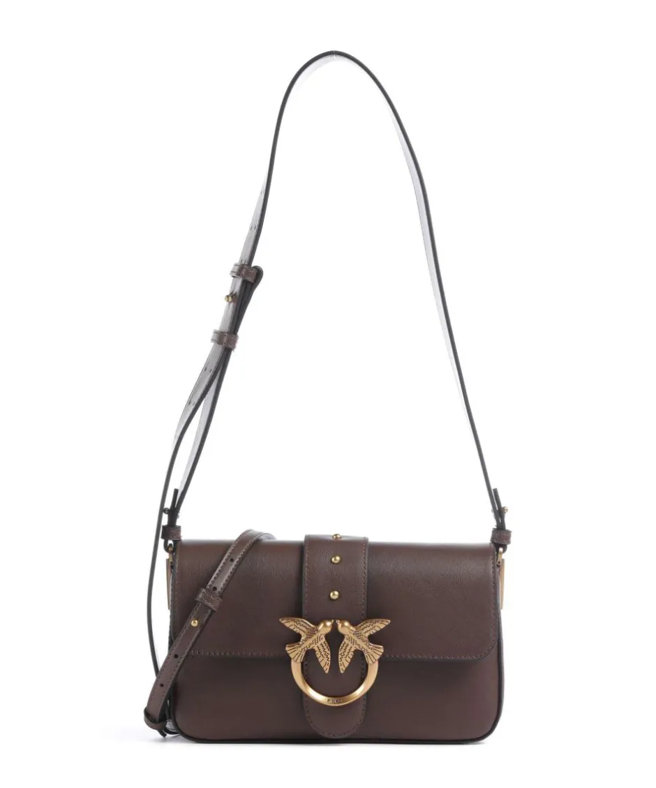Pinko Crossbody Bags-Love One Mini Slouchy Shoulder bag softly grained calfskin