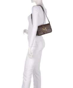 Pinko Crossbody Bags-Love One Mini Slouchy Shoulder bag softly grained calfskin
