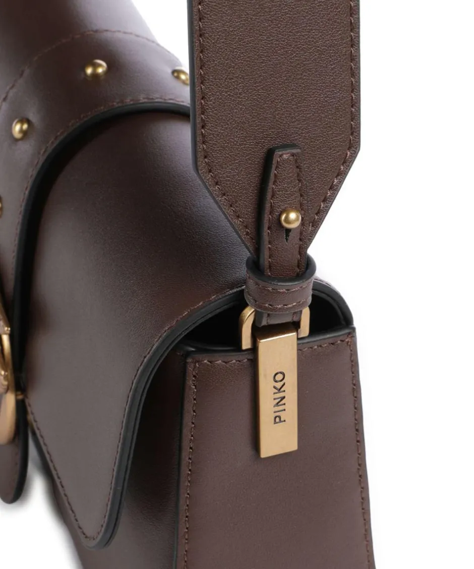 Pinko Crossbody Bags-Love One Mini Slouchy Shoulder bag softly grained calfskin