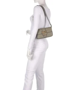 Pinko Shoulder Bags|Crossbody Bags-Love One Mini Slouchy Shoulder bag softly grained calfskin