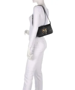 Pinko Shoulder Bags|Crossbody Bags-Love One Mini Slouchy Shoulder bag softly grained calfskin
