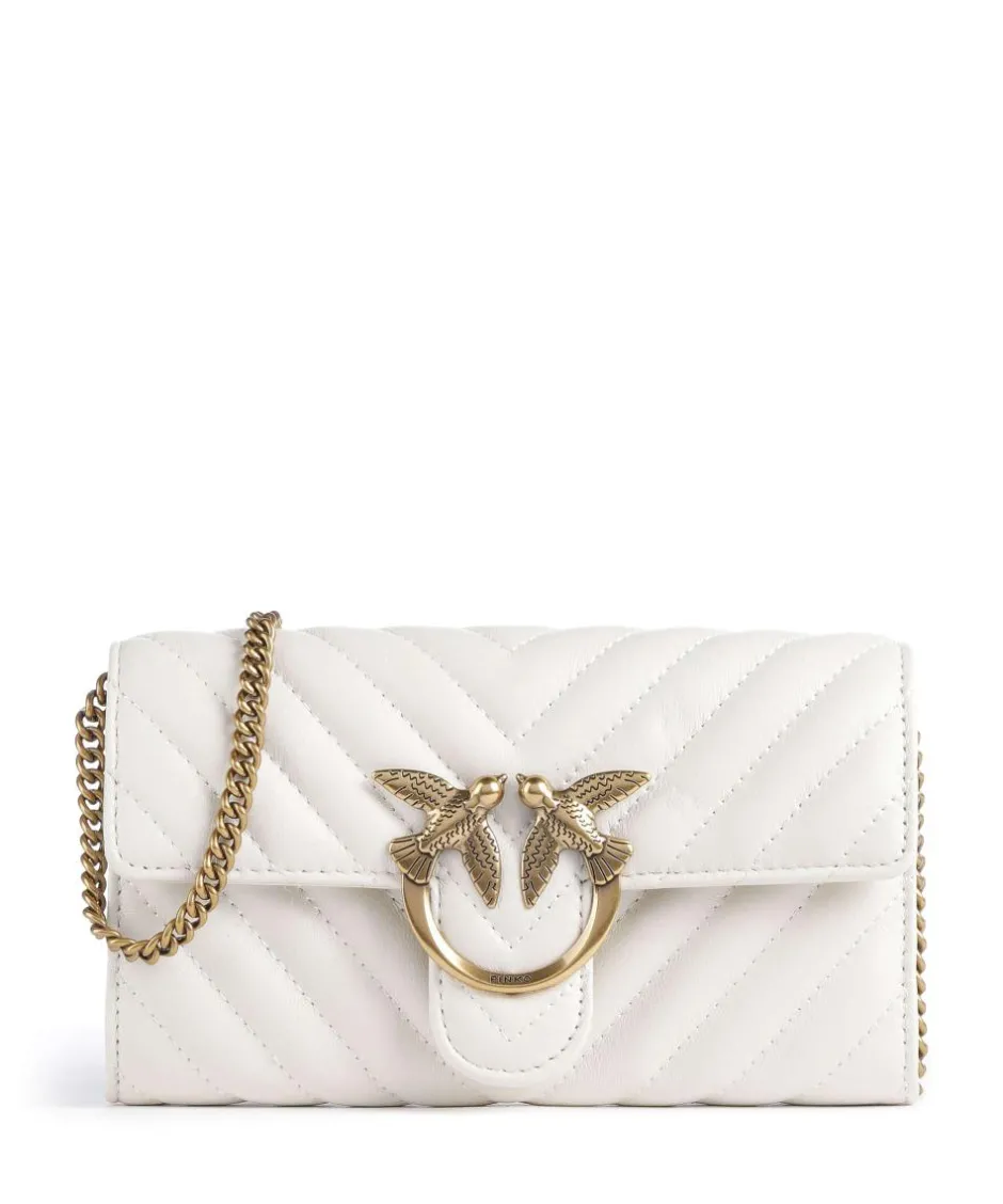 Pinko Wallets|Crossbody Bags-Love One Wallet fine grain cow leather