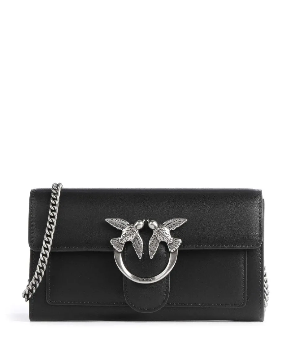 Pinko Wallets|Crossbody Bags-Love One Wallet fine grain leather