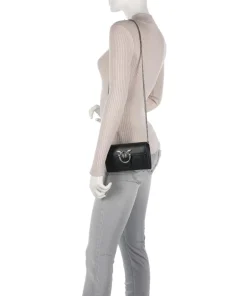 Pinko Wallets|Crossbody Bags-Love One Wallet fine grain leather