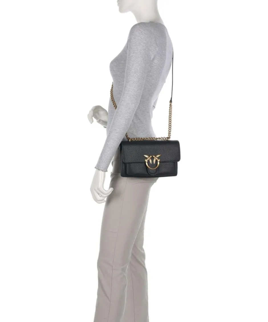 Pinko Shoulder Bags|Crossbody Bags-Love Soft Mini Shoulder bag grained leather
