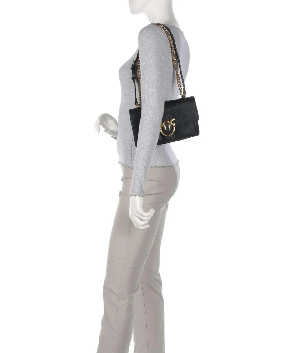 Pinko Shoulder Bags|Crossbody Bags-Love Soft Mini Shoulder bag grained leather