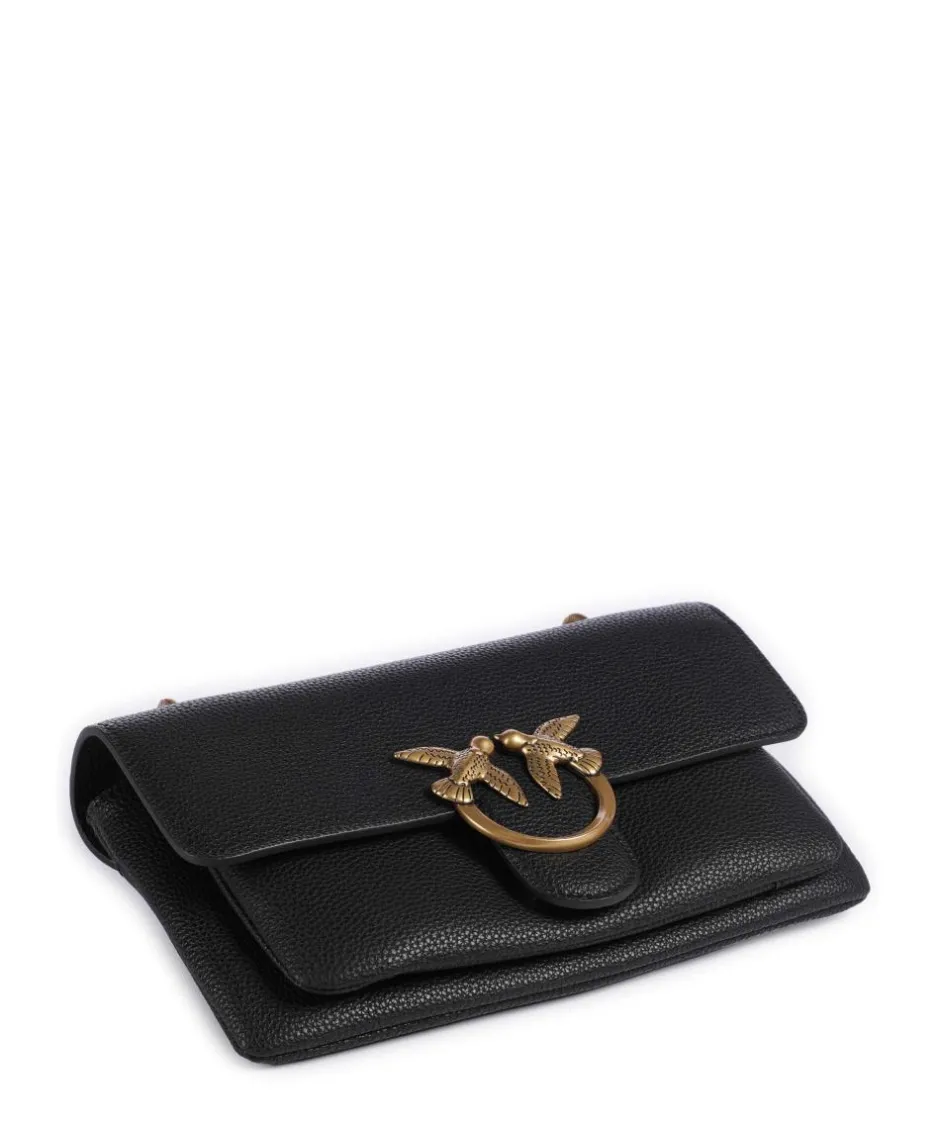 Pinko Shoulder Bags|Crossbody Bags-Love Soft Mini Shoulder bag grained leather
