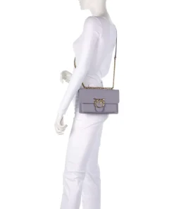 Pinko Shoulder Bags|Crossbody Bags-Love Soft Mini Shoulder bag grained leather