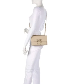 Pinko Shoulder Bags|Crossbody Bags-Love Soft Mini Shoulder bag grained leather