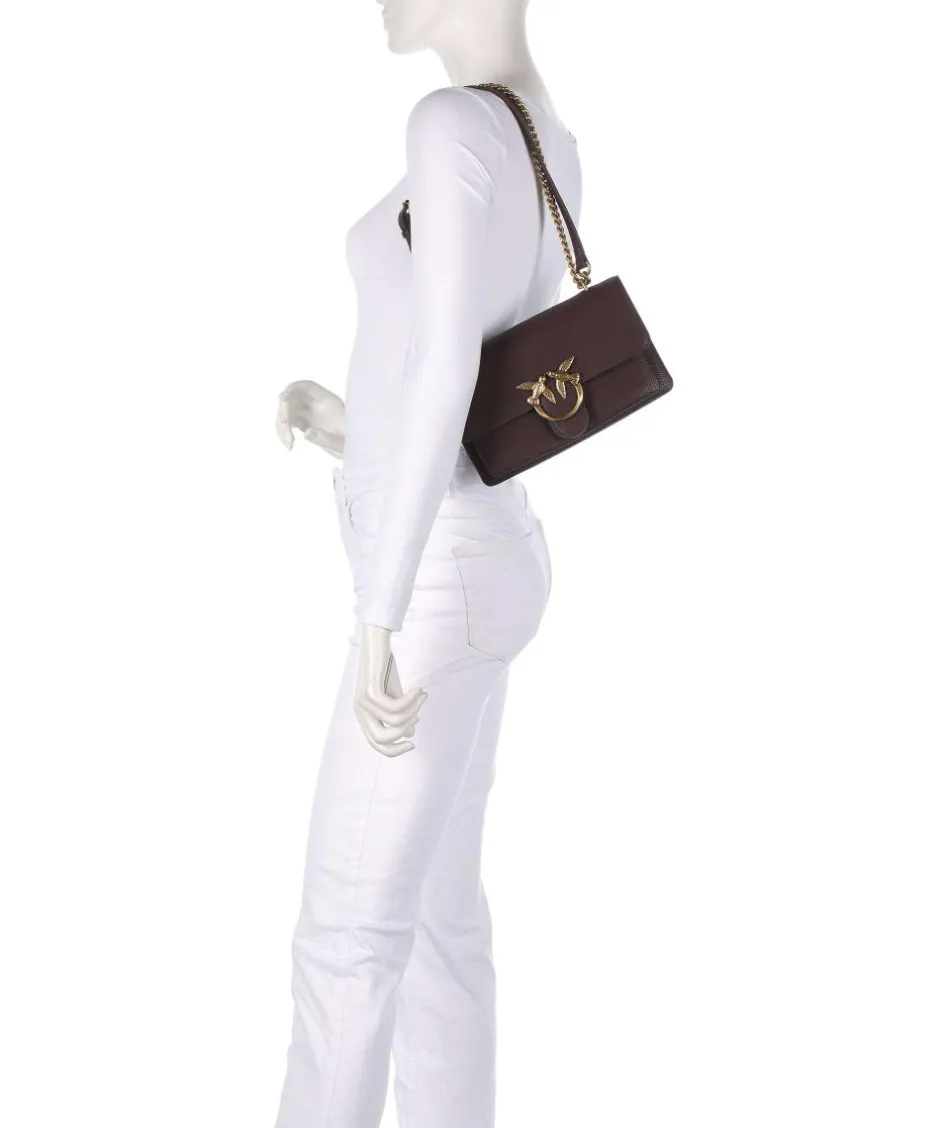 Pinko Shoulder Bags|Crossbody Bags-Love Soft Mini Shoulder bag grained leather