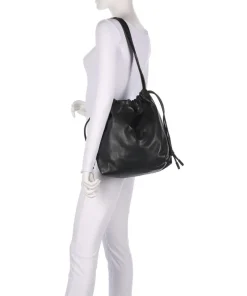 Liebeskind Shoulder Bags|Hobo Bags-Lya Sheep Natural M Bucket bag sheepskin leather