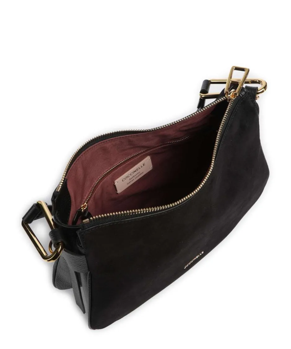 Coccinelle Shoulder Bags|Hobo Bags-Magie Suede Hobo bag brushed leather