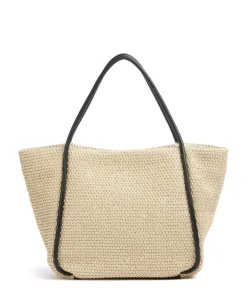 Abro Tote Bags-Maglia Raffia Willow Tote bag bast